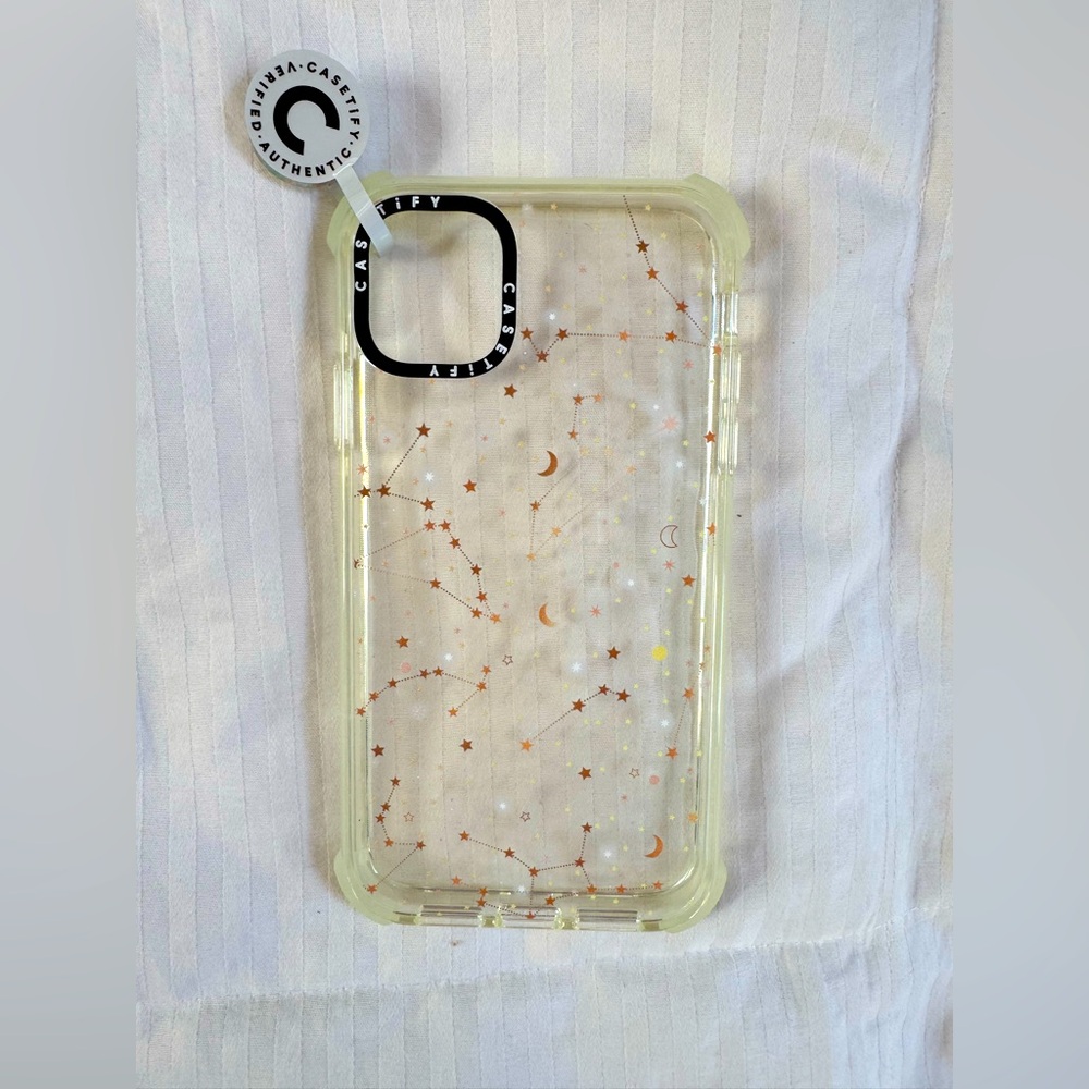 Casetify never used iPhone 11 clear with bumpers constellation case